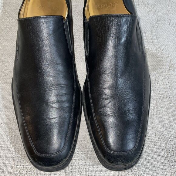Bally Switzerland Mens Dress Loafers Size 8 EEE Black Leather Business Formal main image 4